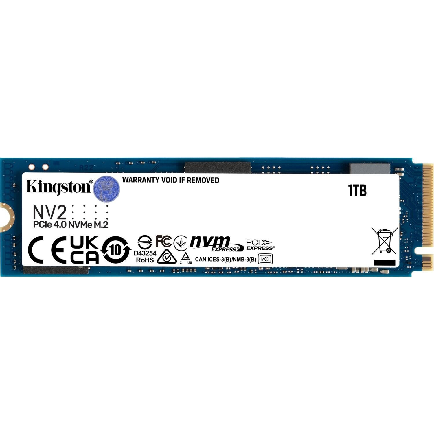 KINGSTON NV2 1TB 3500MB/2100MBS NVME PCIE M2 SSD SNV2S/1000G