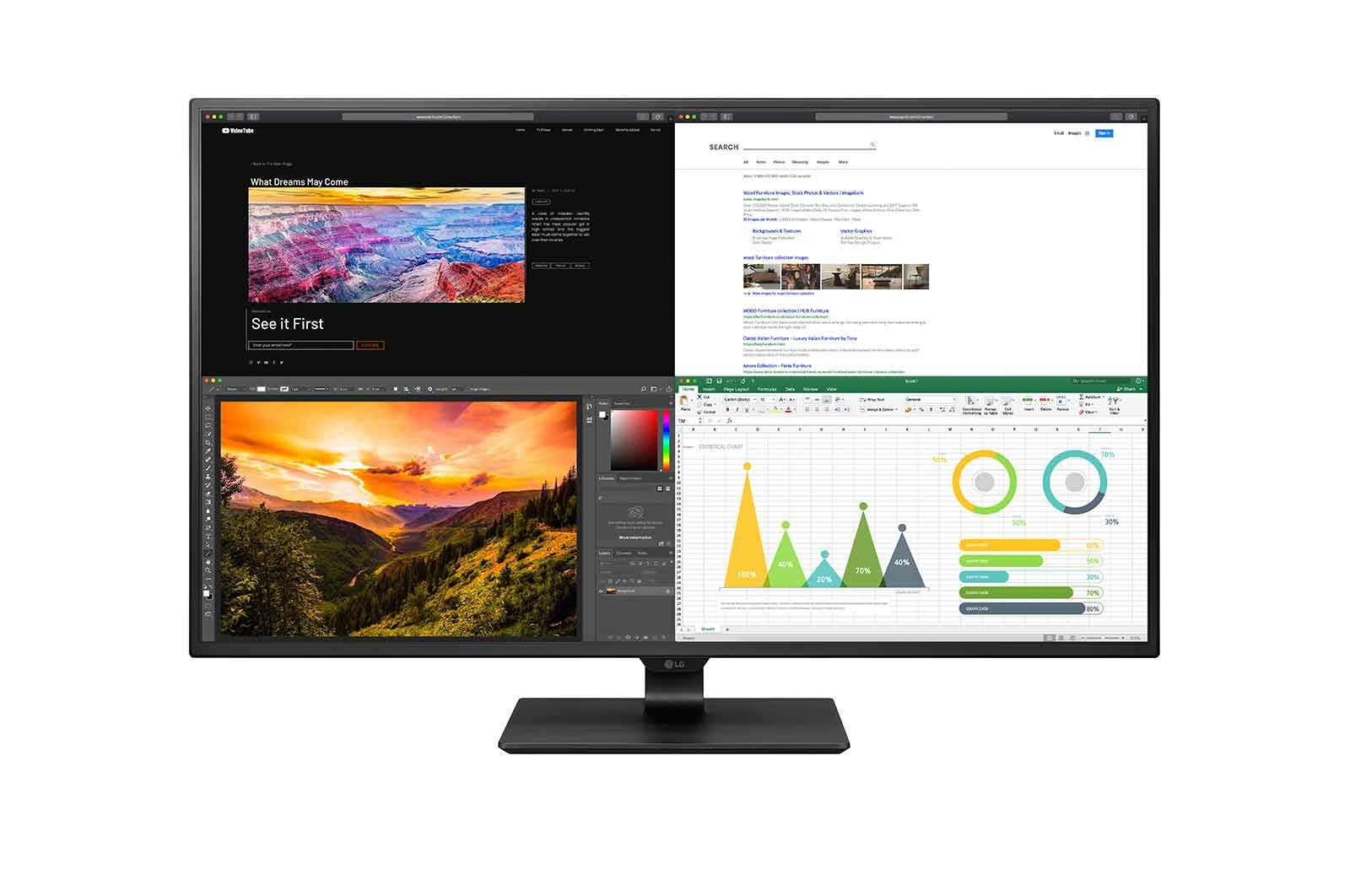 43BN70U-B 43” IPS UHD 4K Monitor with USB Type-C™, 4 HDMI, OnScreen Control, Remote & HDCP 2.2