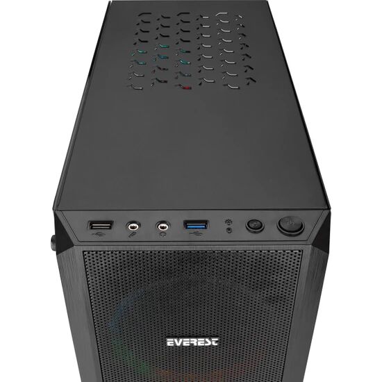 Everest X-Mesh 4X Rainbow Fanlı Gaming Oyuncu Bilgisayar Kasası + 500W Power Supply Güç Kaynağı