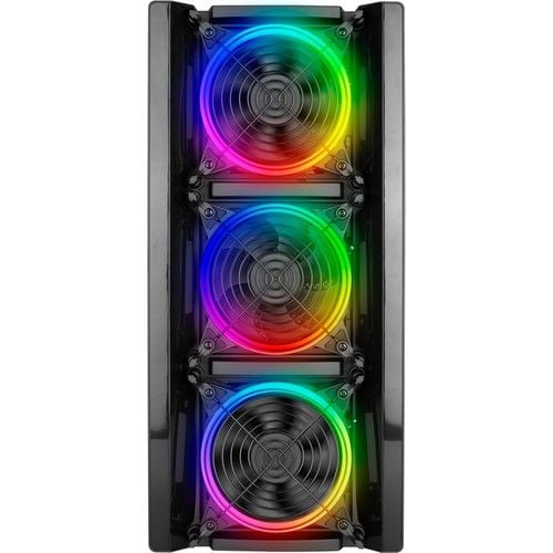 Rampage Hacker 600W 80 Plus 4 x RGB Fan Tempered Glass Siyah Oyuncu Kasası