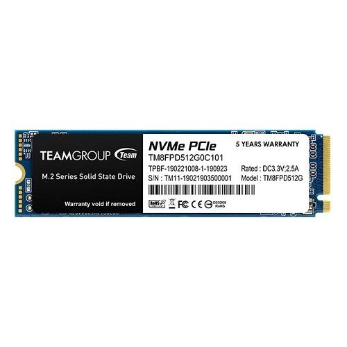 Team MP33 Pro 512GB 2100/1700MB/S Nvme Pcıe GEN3X4 M.2 SSD Disk (TM8FPD512G0C101)