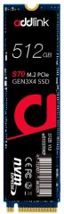 Addlink 512GB S70 NVMe Okuma 3400MB-Yazma 2000MB M.2 SSD (AD512GBS70M2P)