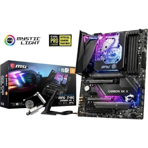 MSI MPG Z490 Carbon EK X SOKET 1200 DDR4 4800 (OC) PCI-E Gen 4 ,M.2 USB3.2 RGB 1x 2.5G LAN ATX Anakart
