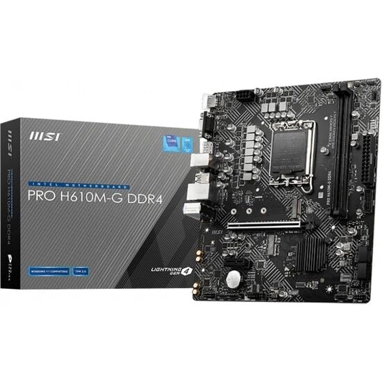 MSI PRO H610M-G DDR4 DDR4 3200 MHz  DPx1 HDMIx1 USB3.2 mATX Anakart